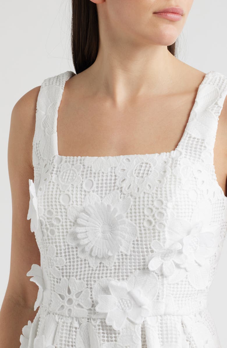 Lilly Pulitzer<sup>®</sup> Cindy Floral Appliqué Skirted Romper, Alternate, color, Resort White Passion Flower