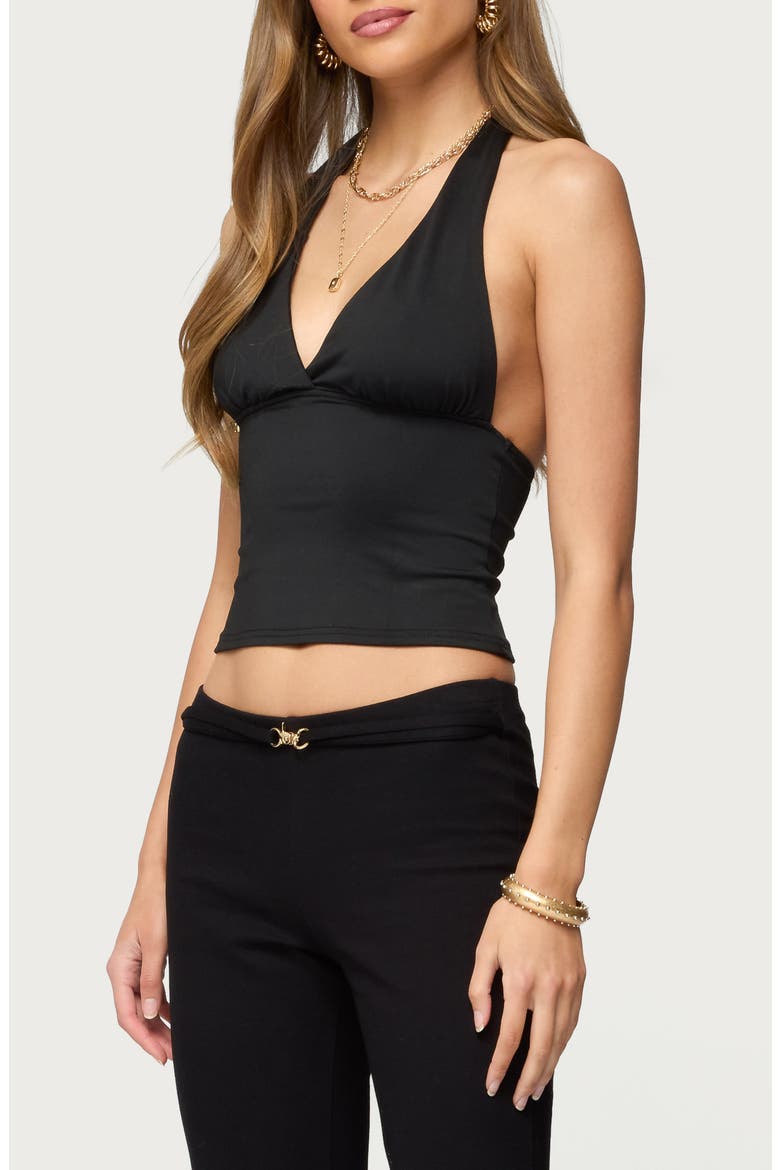 Phia Halter Top, Alternate, color, BLACK