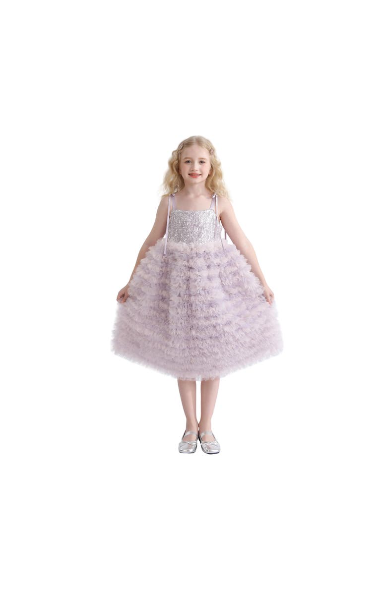 Tulleen Liliana Sequin Tulle Dress, Alternate, color, Light Purple