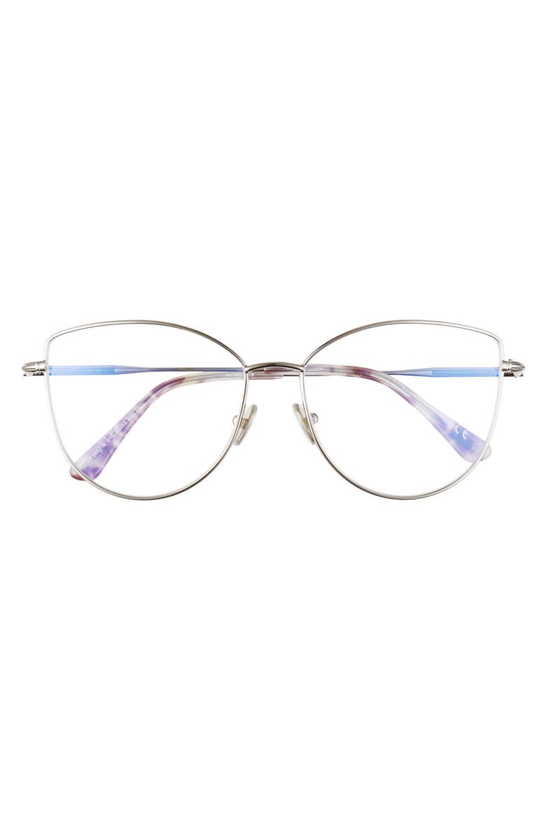 55mm Round Blue Light Blocking Optical Glasses, Alternate, color, PALLADIUM