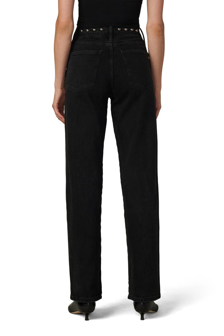 The Margot Embellished Studded High Waist Straight Leg Jeans, Alternate, color, CHIC SHADOW