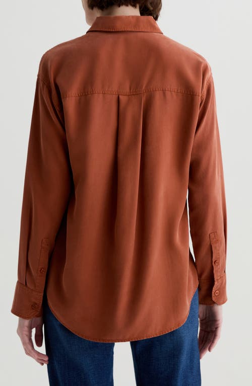 Ag Leny Button-up Tencel® Lyocell Shirt In Orange