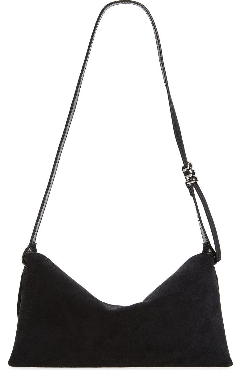 Madewell The Date Night Suede Shoulder Bag, Alternate, color, Juniper Berry