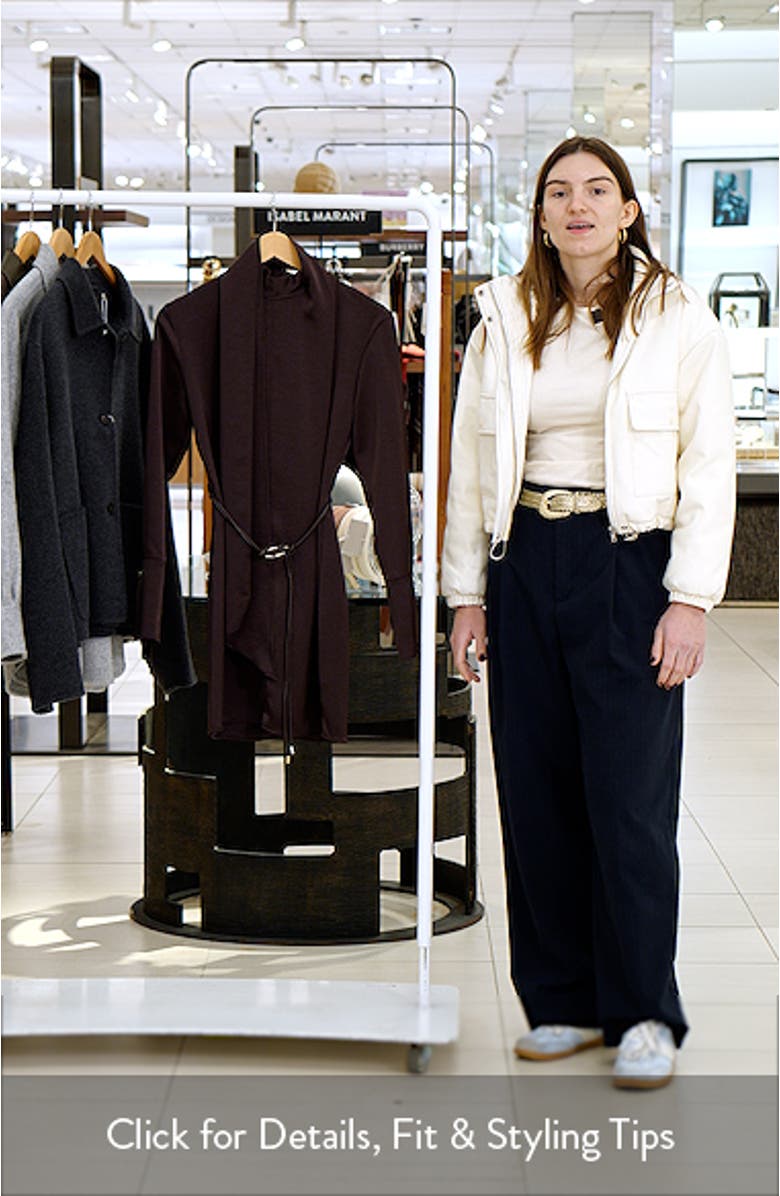 Foulard Long Sleeve Satin Dress, sales video thumbnail