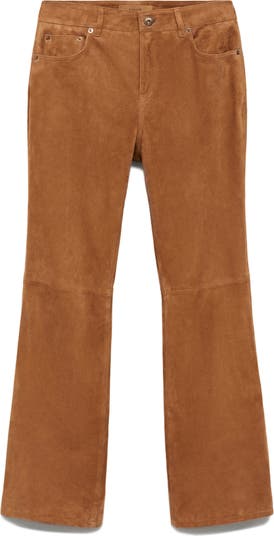 Brooke Suede Straight Leg Pants