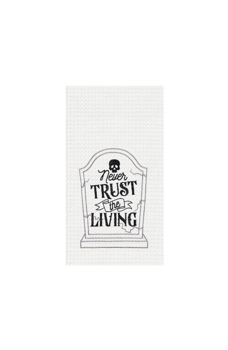 C&F Home Never Trust The Living Headstone Towel, Main, color, Black