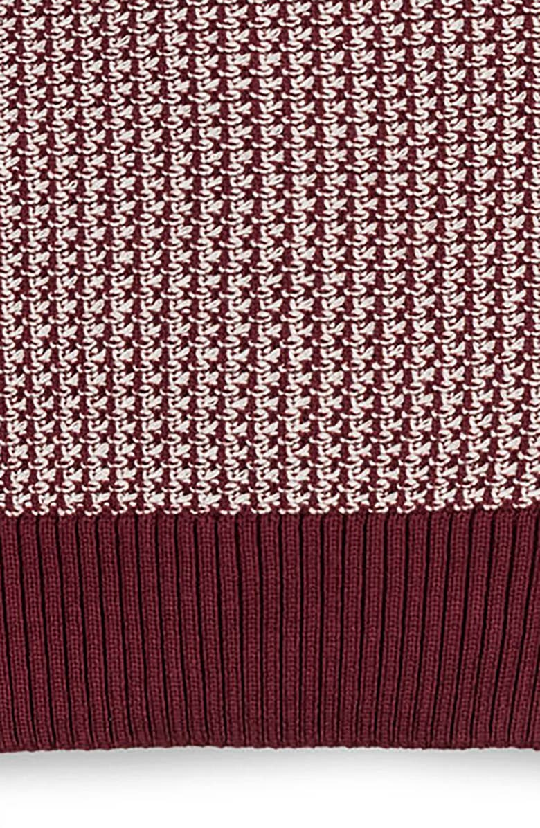 Hope & Henry Organic Tweed Stitch Turtleneck Sweater, Alternate, color, Oxblood Tweed