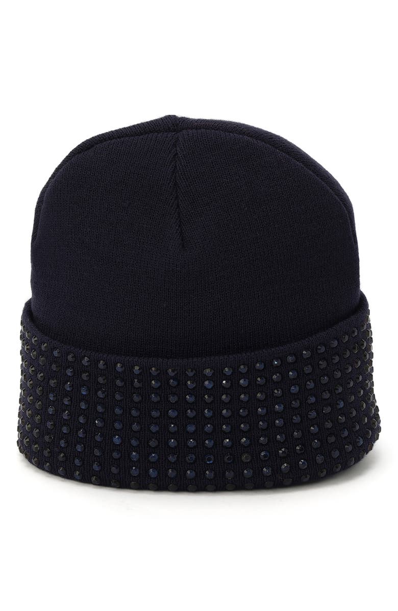 Kurt Geiger London Crystal Cuff Beanie, Alternate, color, Plumage