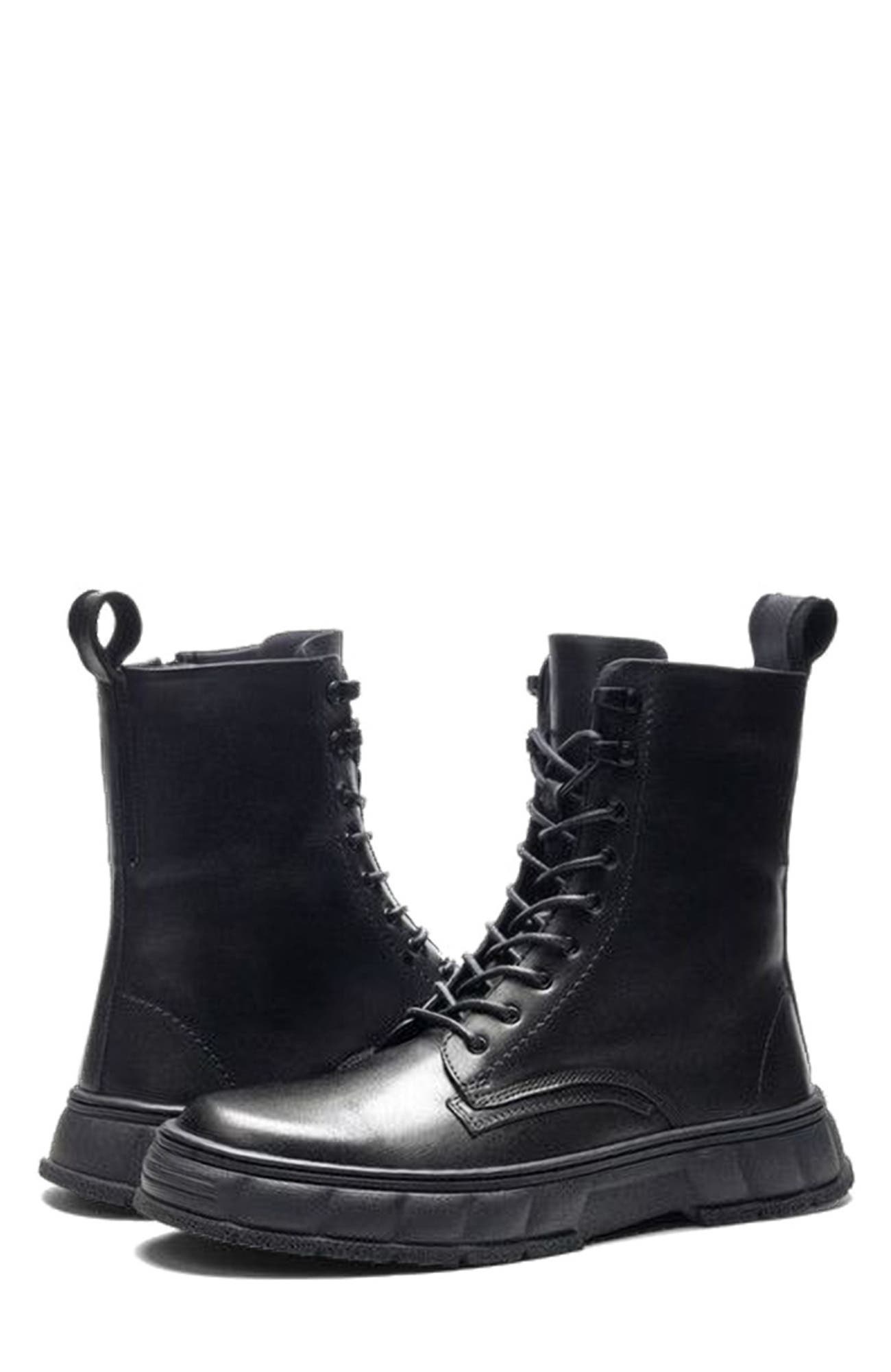 A. Veer Bastion Ankle Boot, Alternate, color, Black Leather