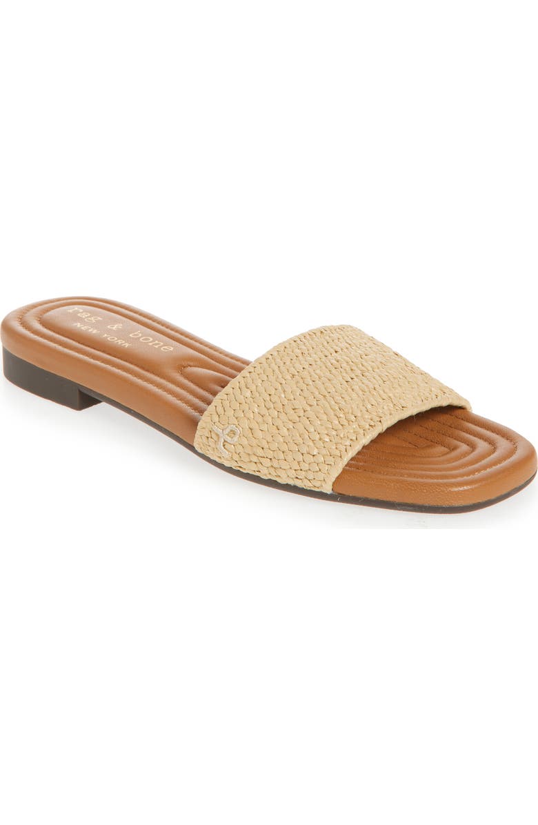 rag & bone Ellie Slide Sandal, Main, color, Natural