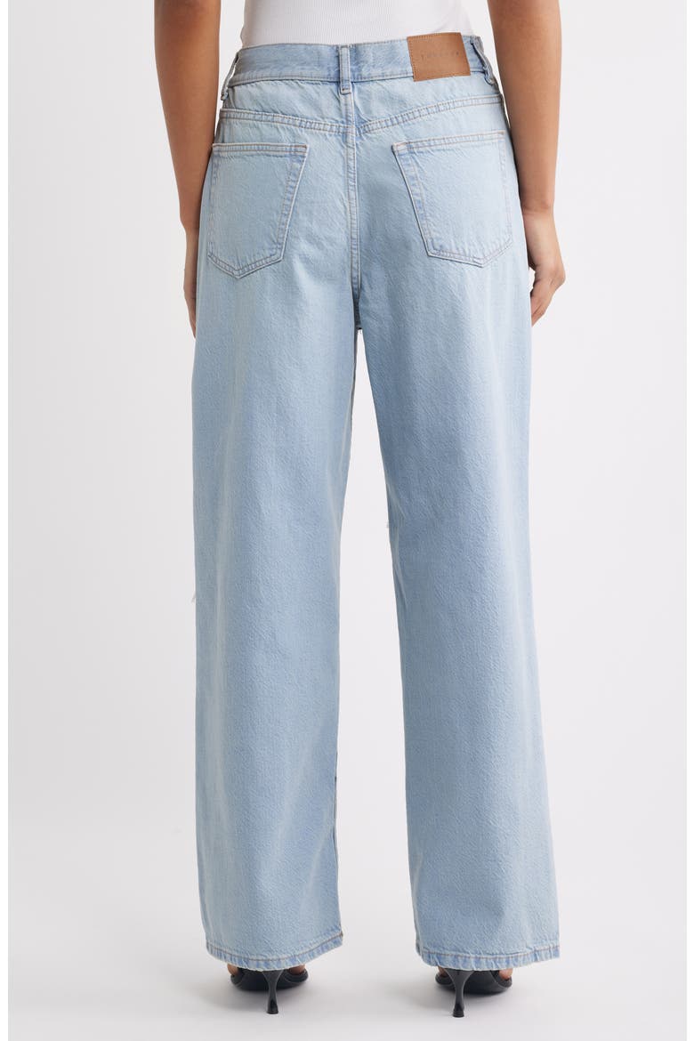 Ripped Column Jeans, Alternate, color, MBLUE