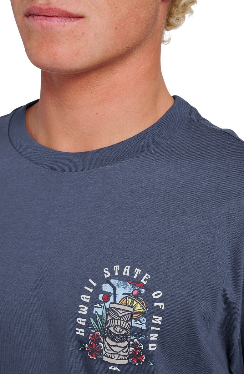 Quiksilver Hawaii Tiki Graphic T-Shirt, Alternate, color, Navy