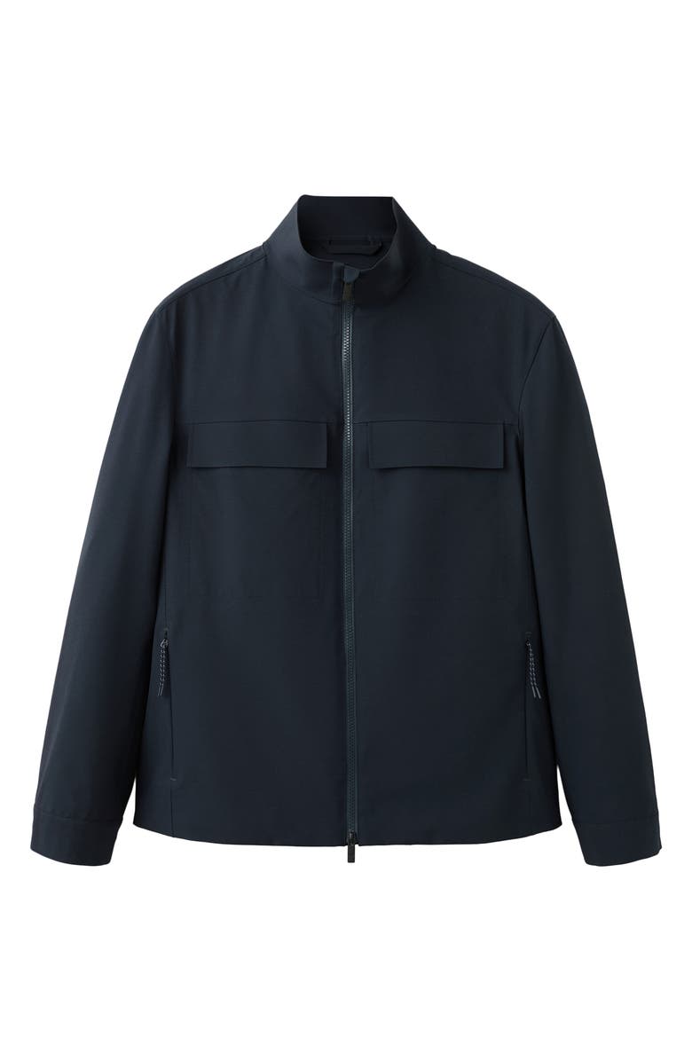 MANGO Water Repellent Jacket, Alternate, color, Navy