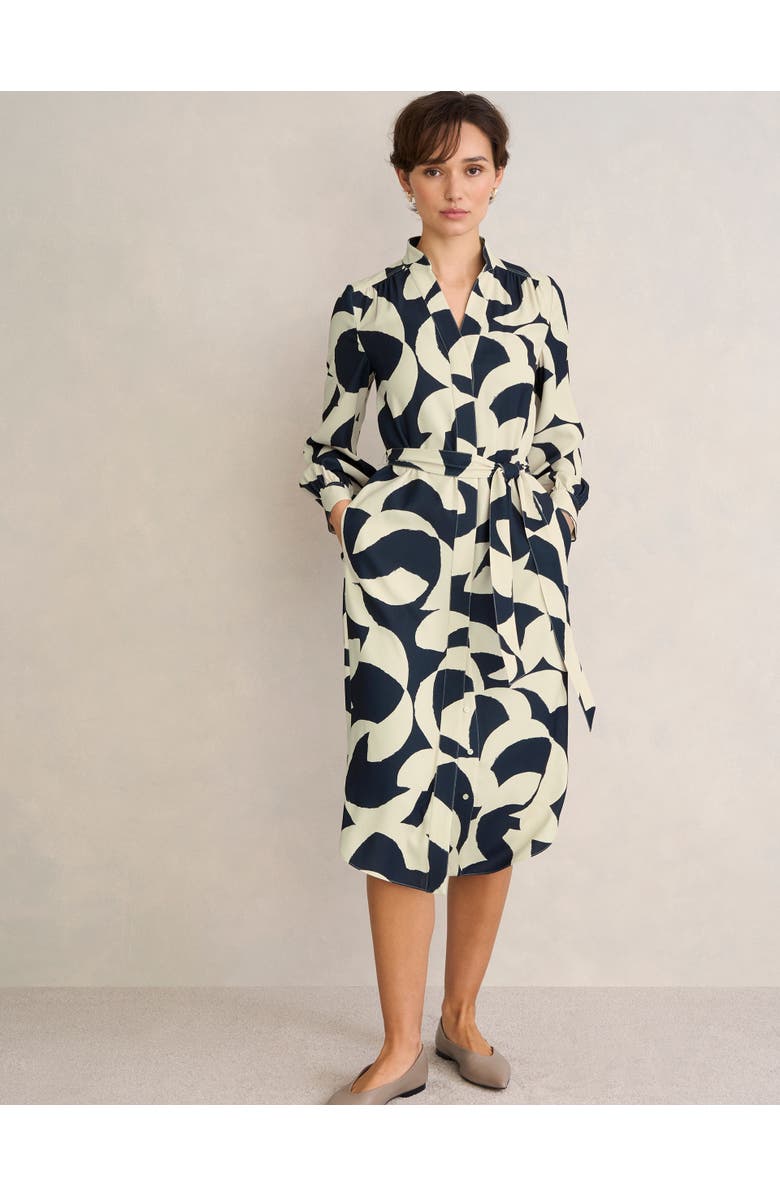 HOBBS LONDON Alisa Dress, Main, color, Blue Sandstone