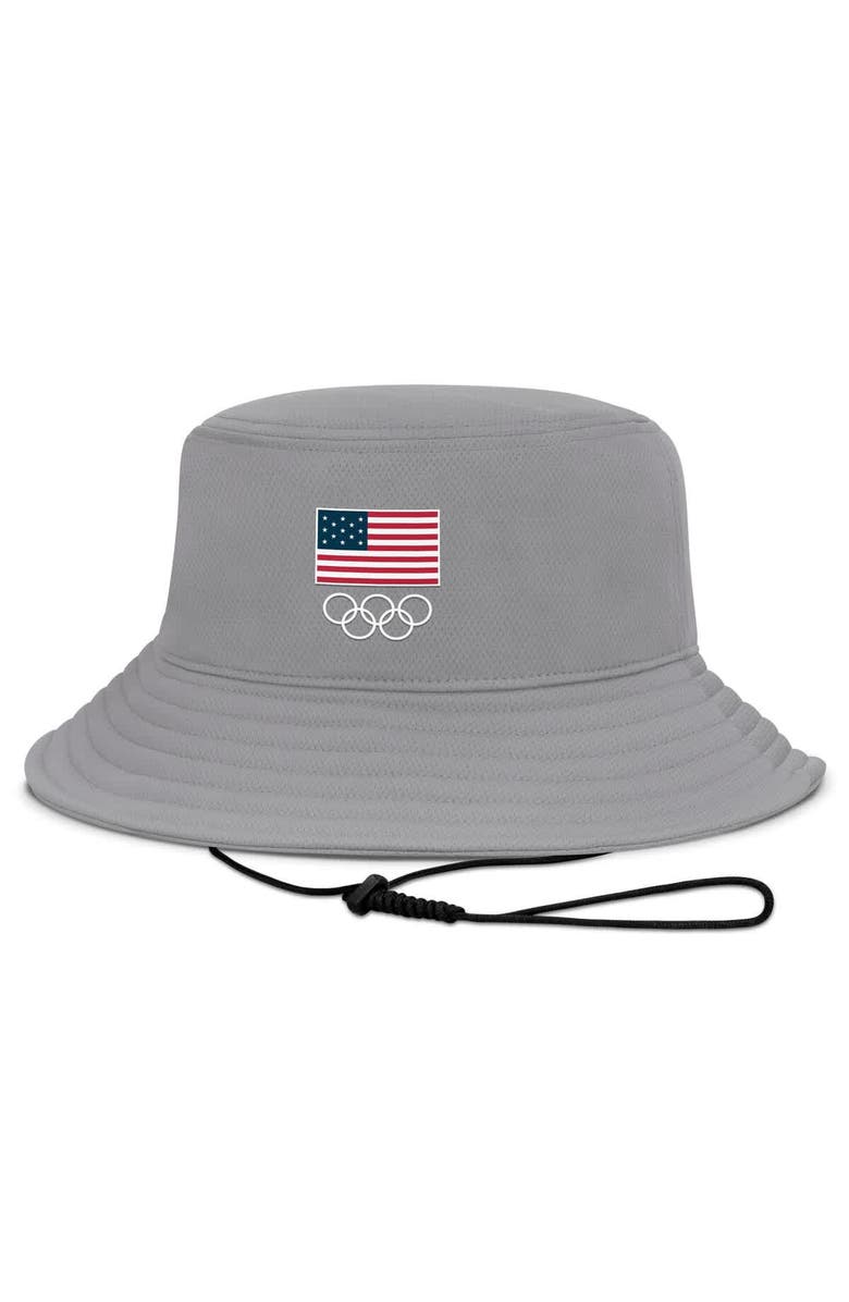 FANATICS Men's Fanatics  Gray Team USA Finesse Bucket Hat, Main, color, Gray