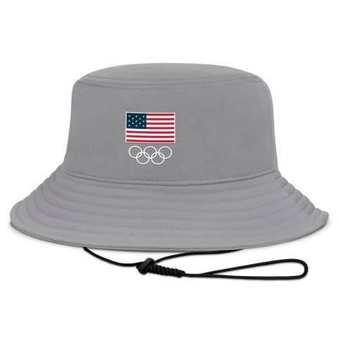 Men's Fanatics  Gray Team USA Finesse Bucket Hat