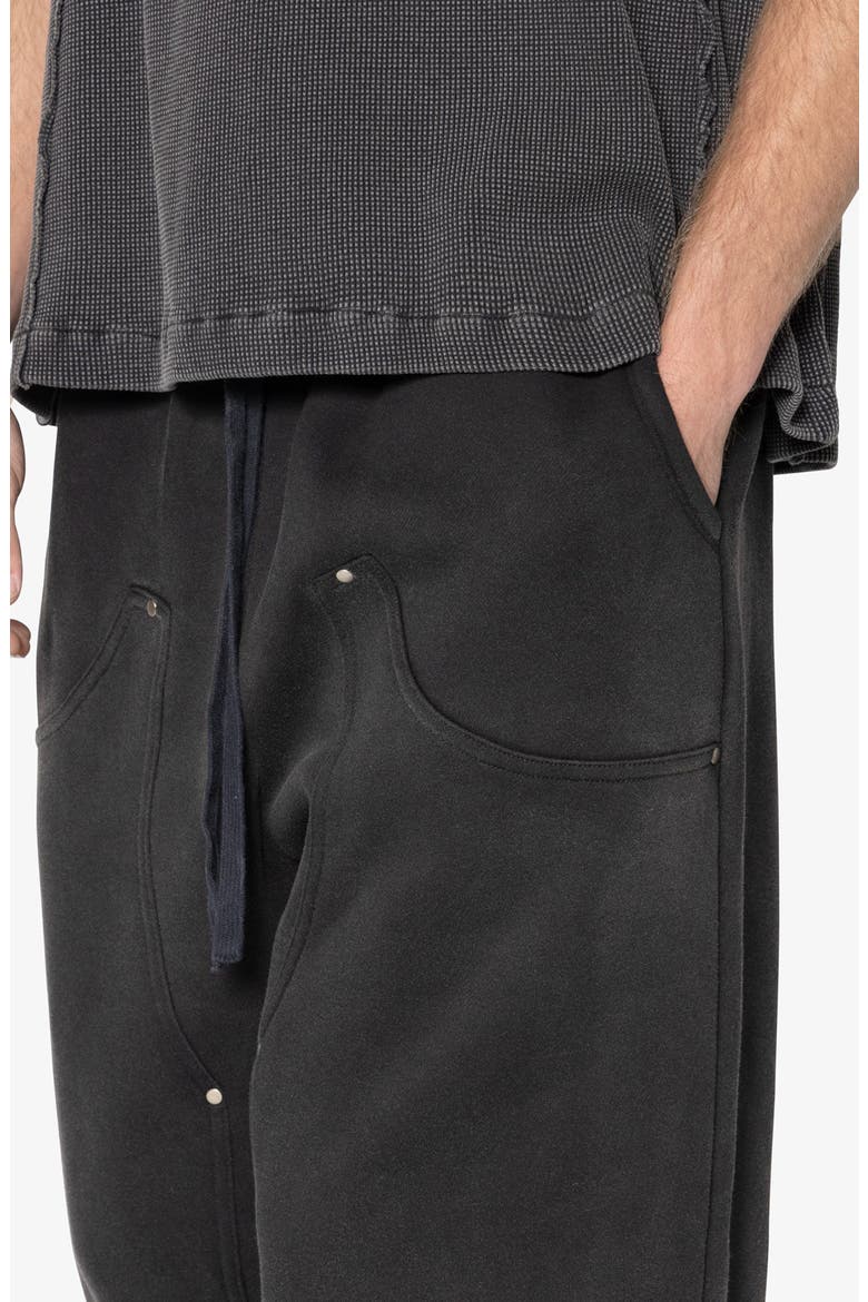 West Baggy Fit Double Knee Sweatpants, Alternate, color, WASHED BLACK