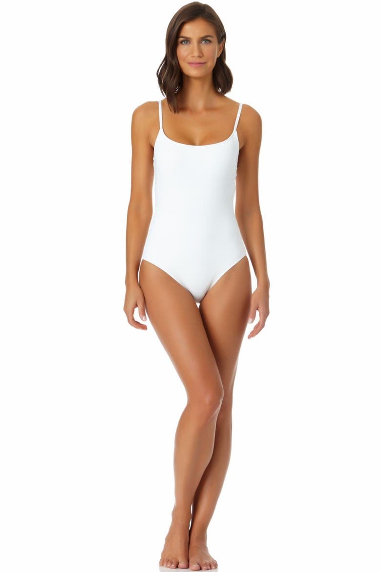 Women's Classic Lingerie Maillot One Piece Swimsuit, Alternate, color, White