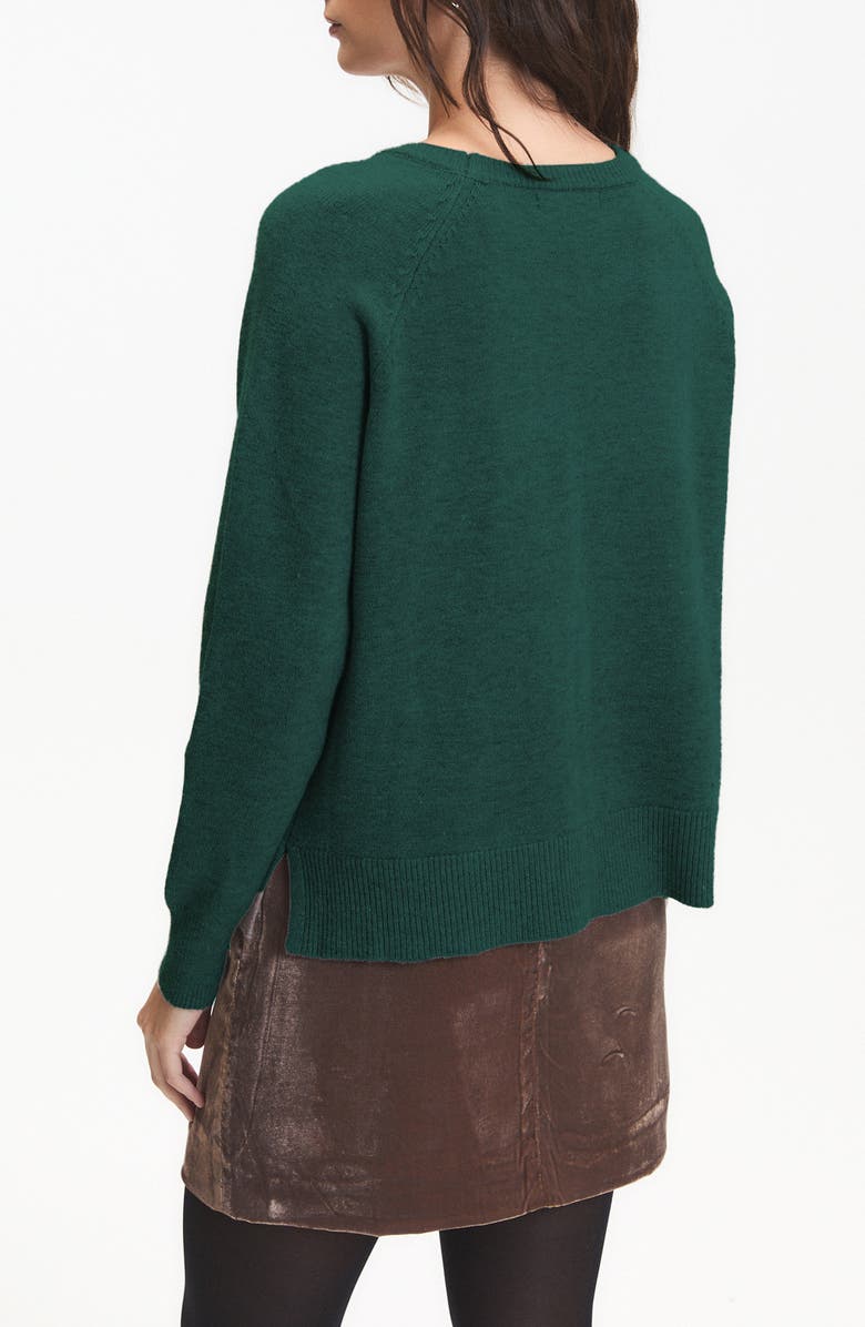 DELUC Begonia Crewneck Sweater, Alternate, color, Green