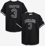 FANATICS Men's Fanatics Bryce Harper Black/White Philadelphia Phillies Big & Tall Heavyweight Mesh Jersey