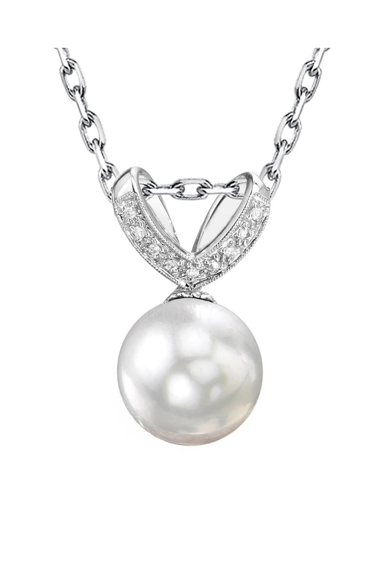 South Sea Pearl & Diamond Belissima Pendant, Main, color, White Gold