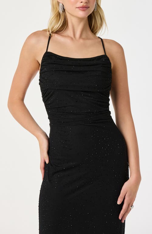 Astr The Label Rhinestone Mesh Cocktail Dress In Multi