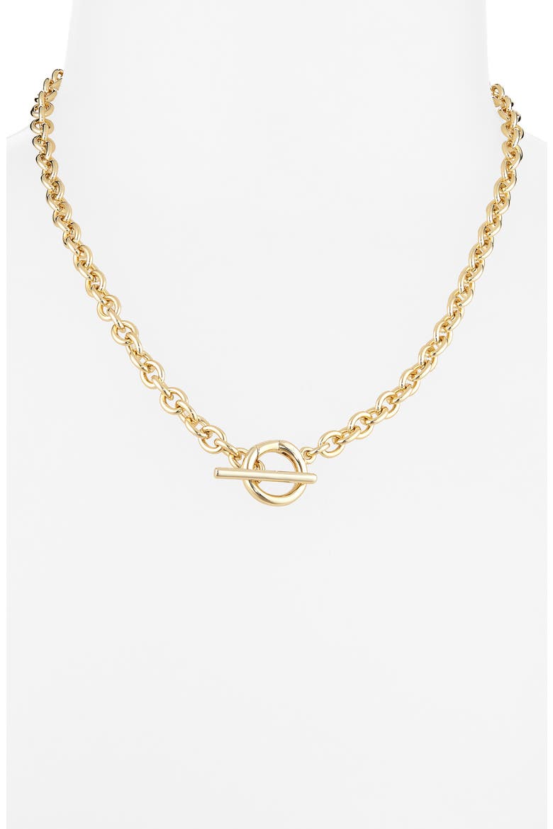 Gallery Charm Necklace, Alternate, color, GOLD