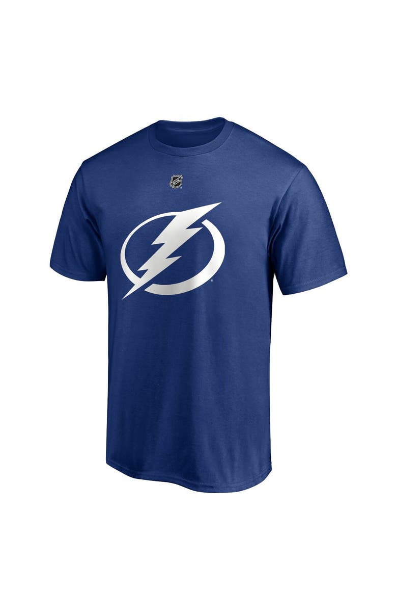FANATICS Men's Fanatics Branded Andrei Vasilevskiy Blue Tampa Bay Lightning Authentic Stack Name & Number T-Shirt, Alternate, color, 