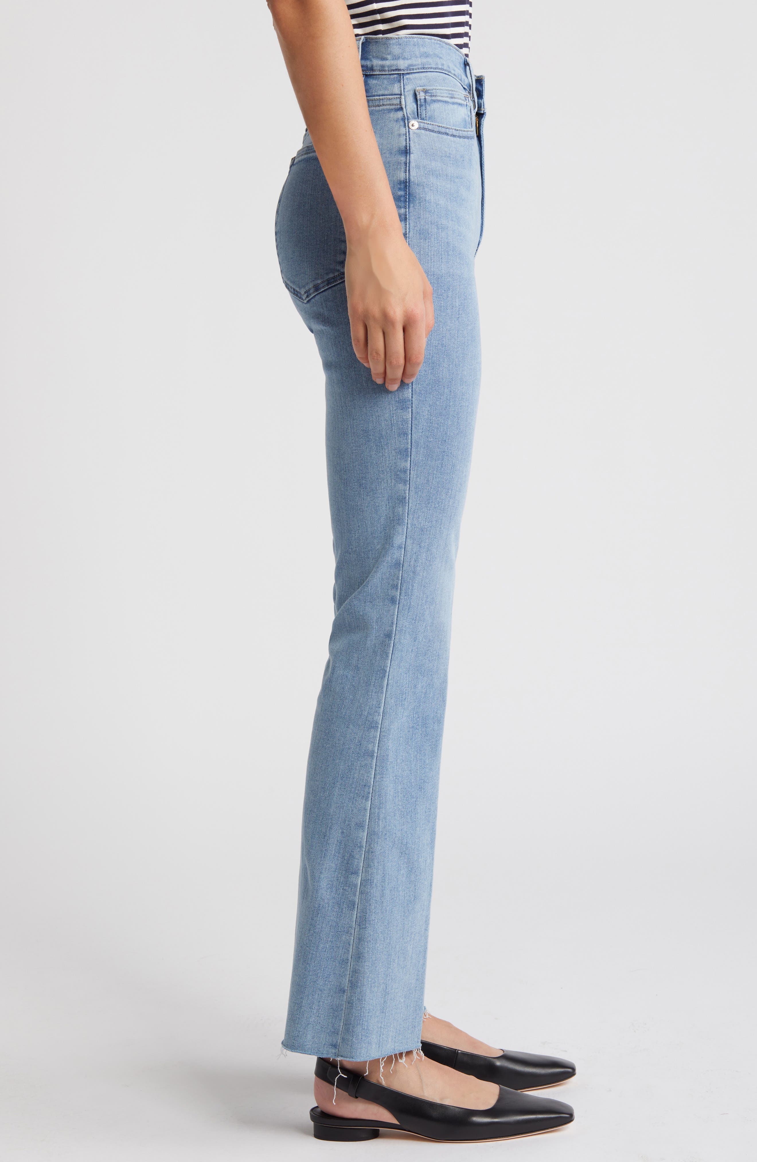 Le Easy Flare Raw Hem Jeans (Women) | Nordstrom