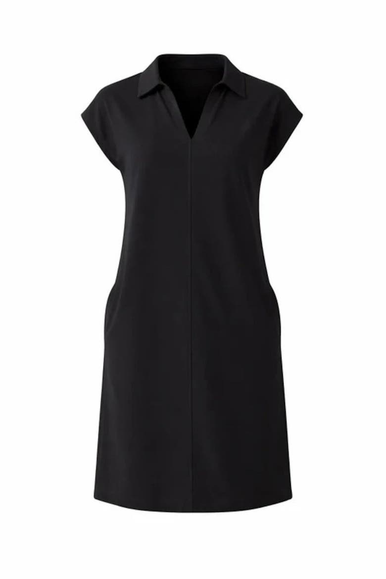 Mavien Short Sleeve Dress, Alternate, color, Black