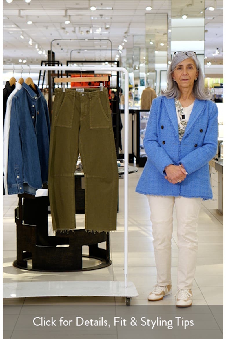 Raw Hem Barrel Utility Jeans video