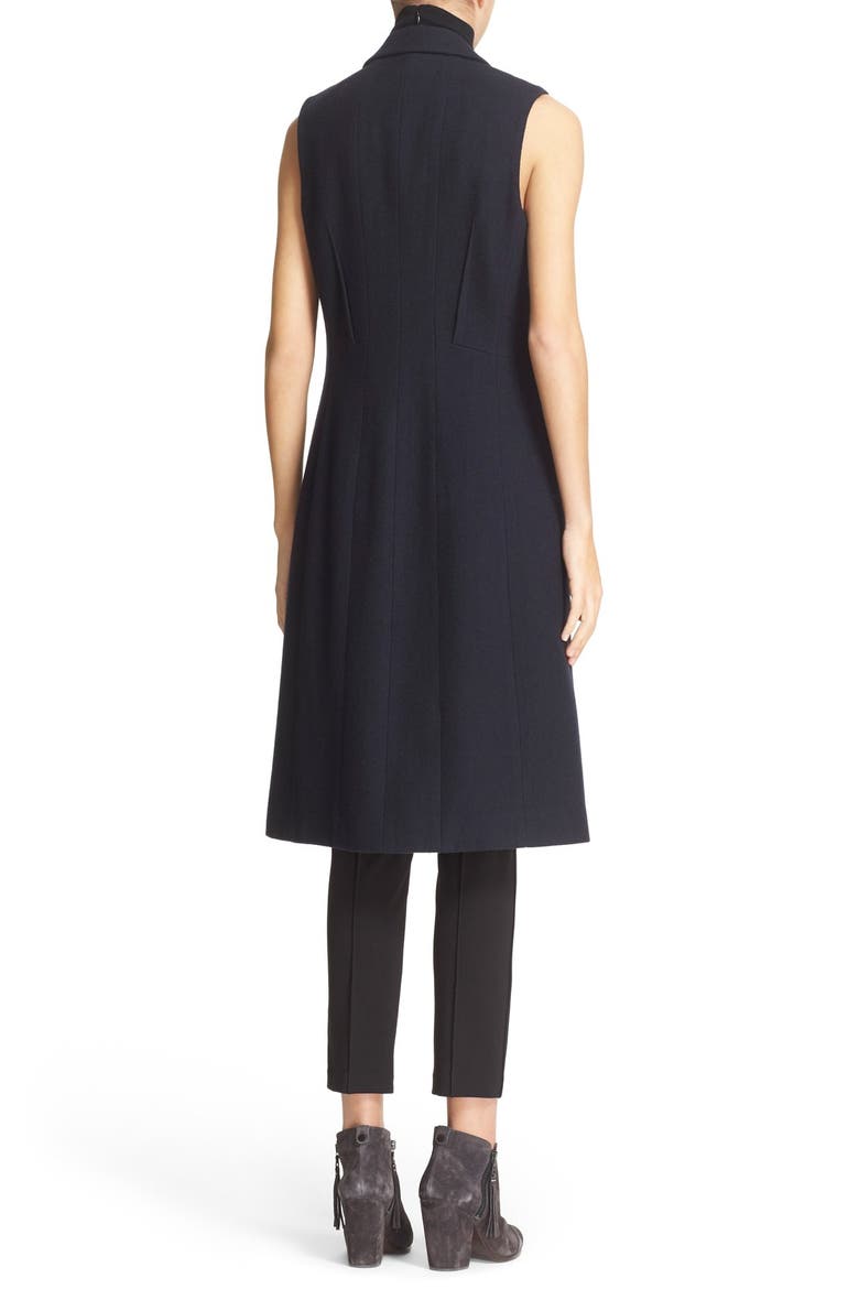 'Faye' Longline Double Breasted Wool Blend Vest, Alternate, color, SALUTE