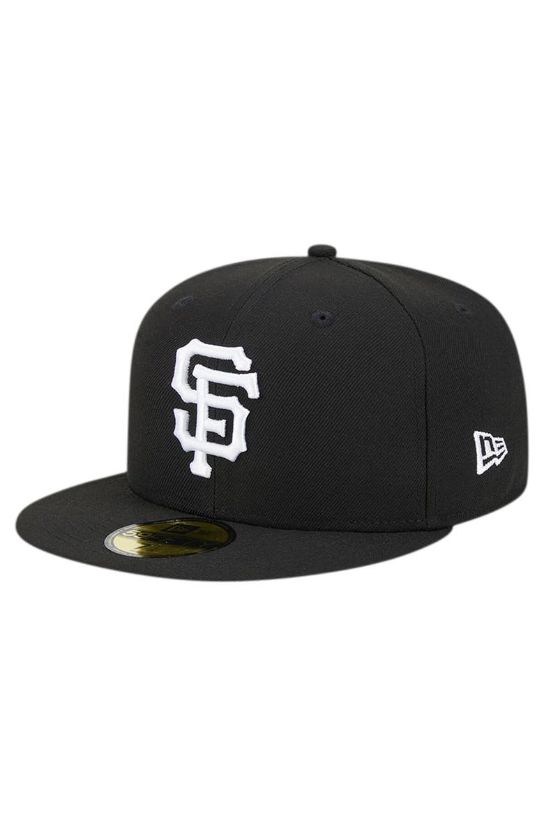 New Era Men's New Era Black San Francisco Giants Logo 59FIFTY Fitted Hat, Alternate, color, Black