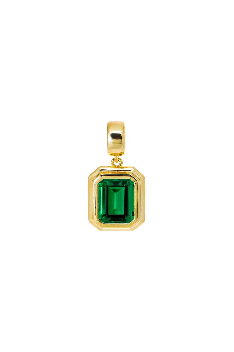 Colored CZ Emerald Bezel Pendant, Main, color, Emerald Green