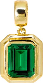 BY ADINA EDEN Colored CZ Emerald Bezel Pendant