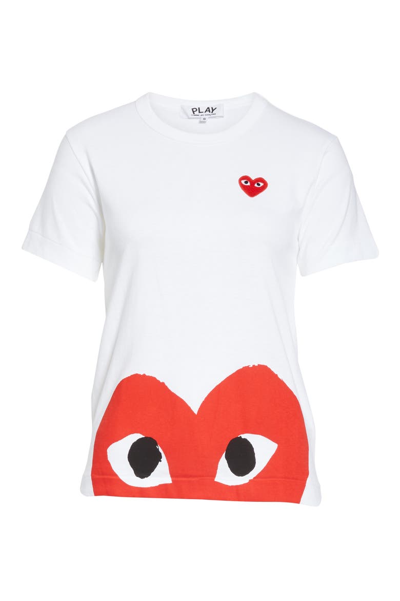 Peek Heart Graphic Tee, Alternate, color, WHITE