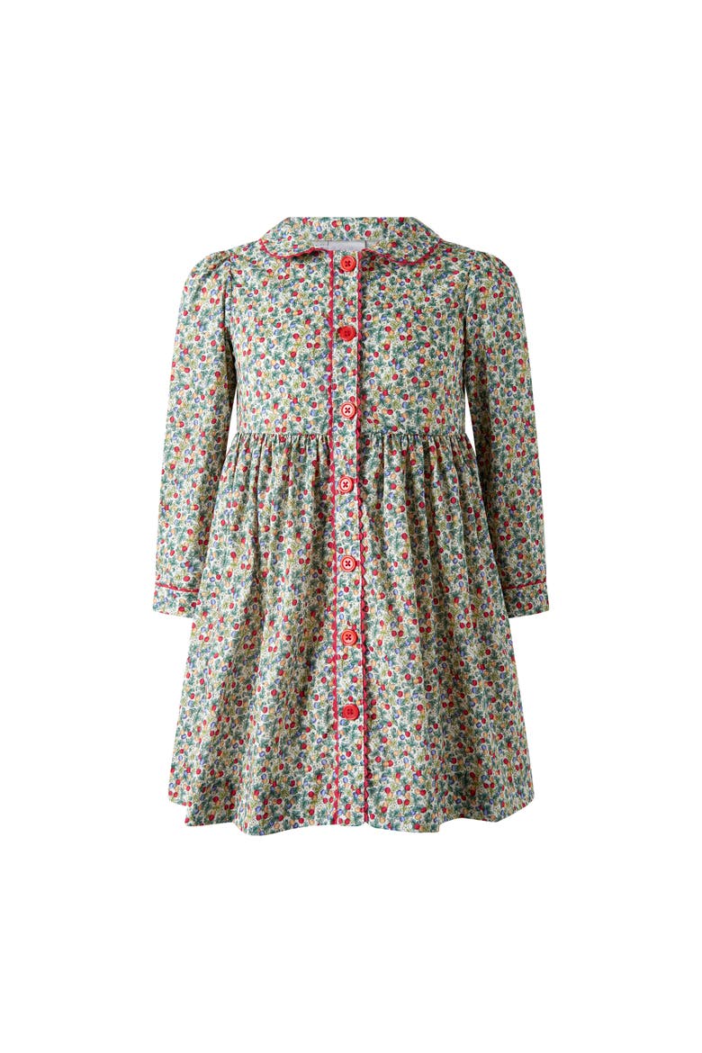 Apple Blossom Button-Front Dress, Main, color, Green