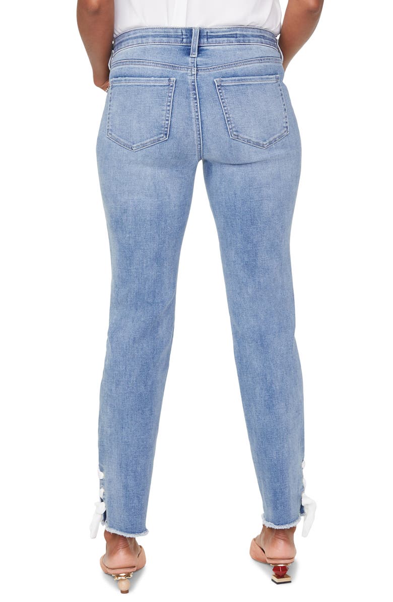 NYDJ Sheri High Waist Lace-Up Cuff Slim Ankle Jeans, Alternate, color, 