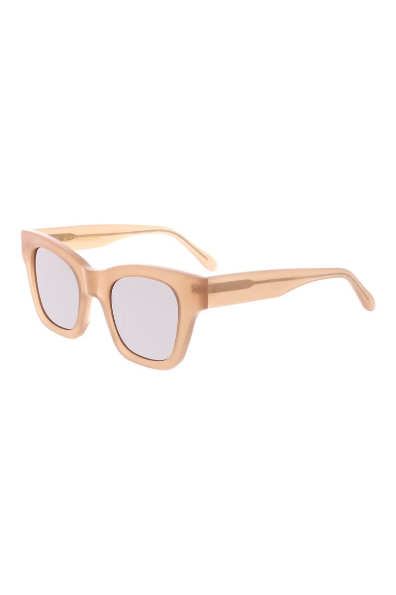 47mm Modern Square Sunglasses, Main, color, BEIGE