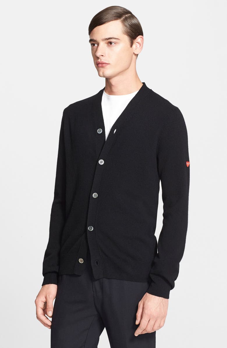 Comme des Garçons PLAY Wool Cardigan, Main, color,