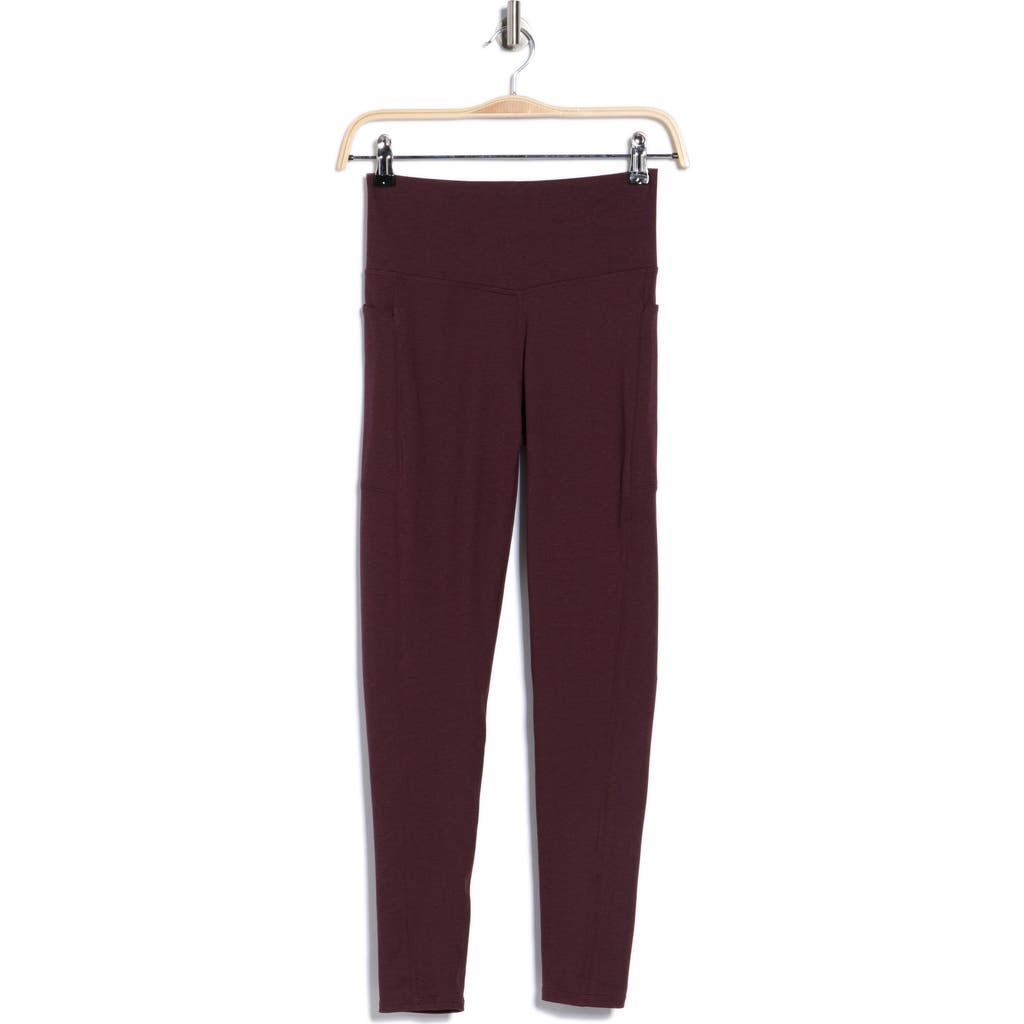 Z By Zella Aura High Waist Pocket Ankle Leggings In Brown