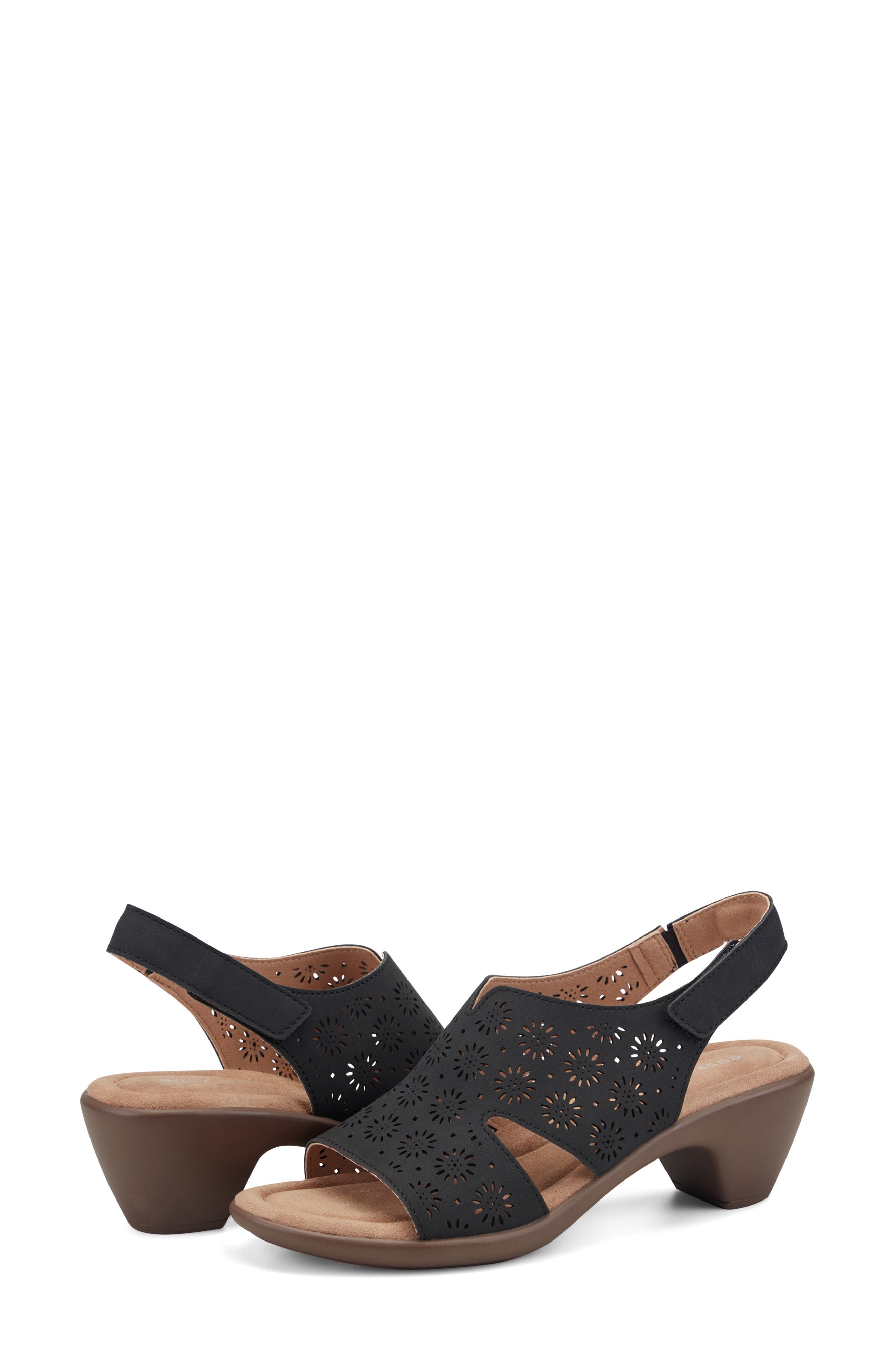 Easy Spirit Seconie Slingback Sandal, Alternate, color, Black