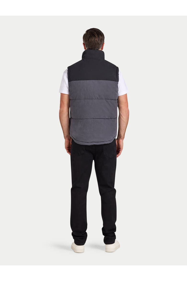 Two Tone Zip Neck Gilet, Alternate, color, Black