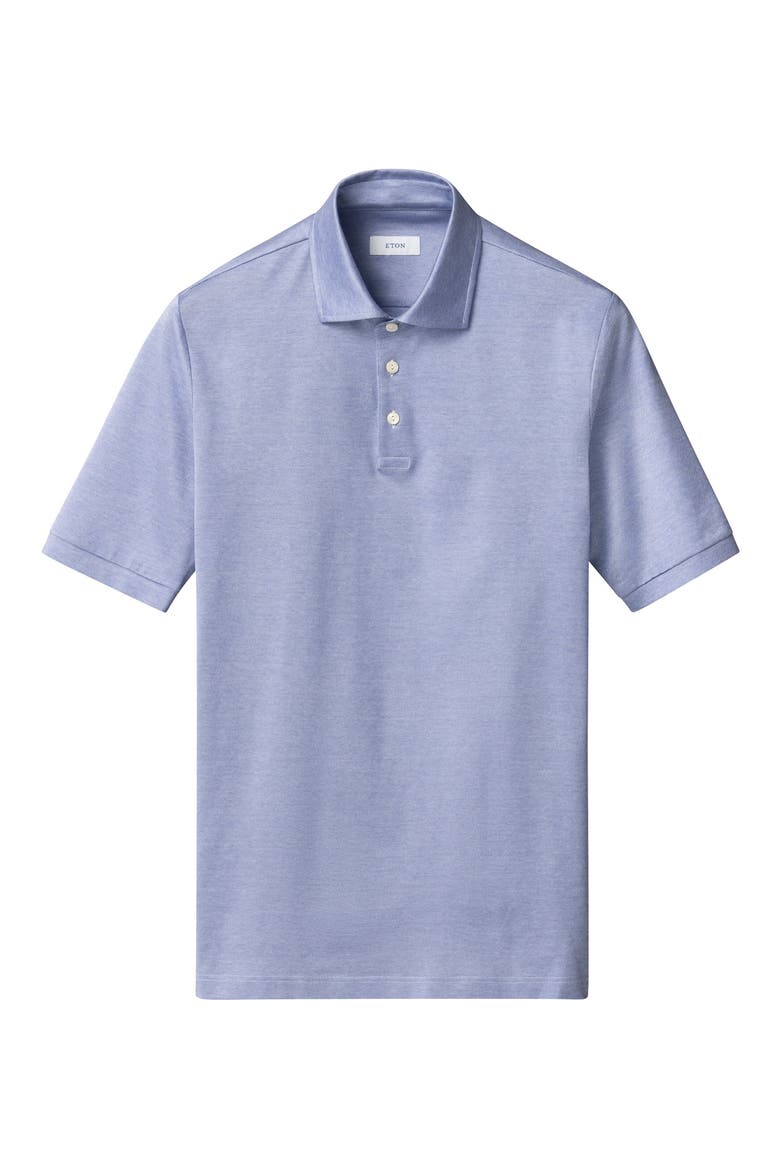 Filo Di Scozia Jacquard Polo, Alternate, color, MEDIUM BLUE