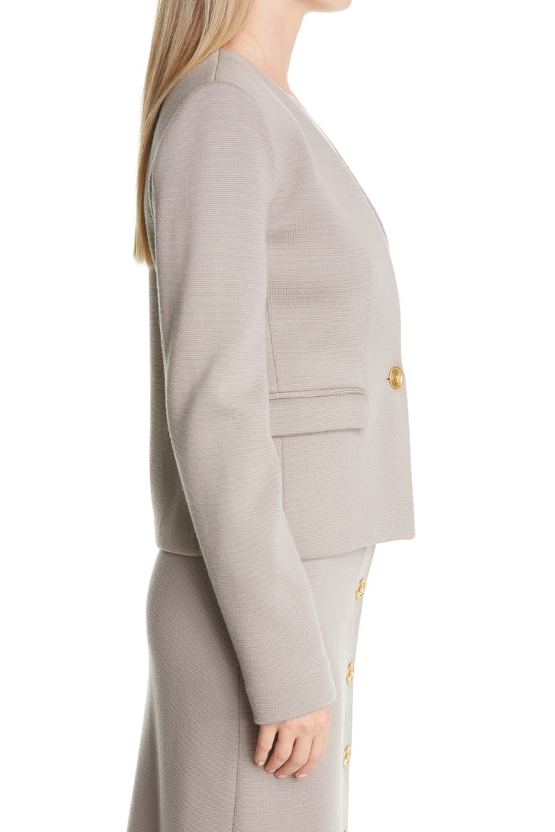 Ottoman Knit Wool Jacket, Alternate, color, CLAY