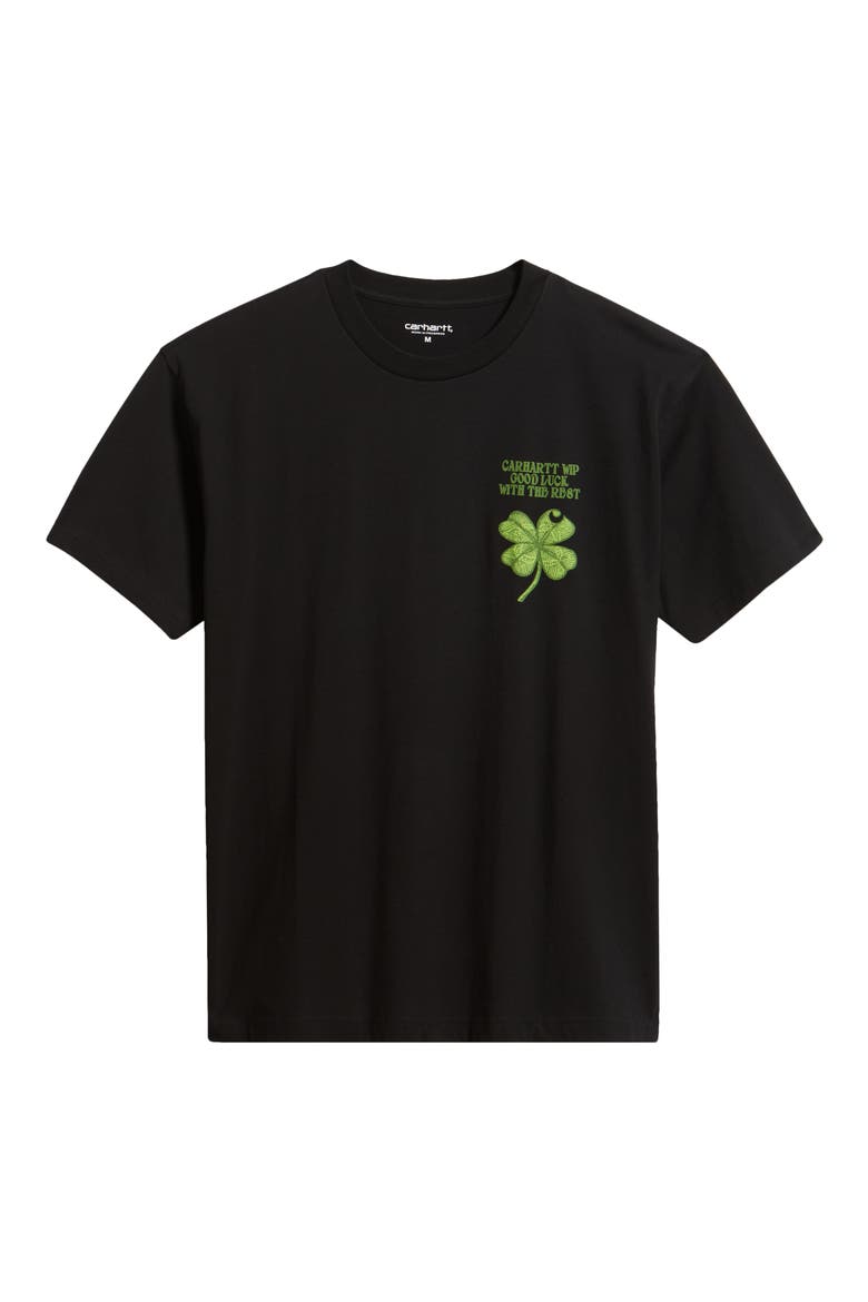 Clover Organic Cotton Graphic T-Shirt, Alternate, color, BLACK