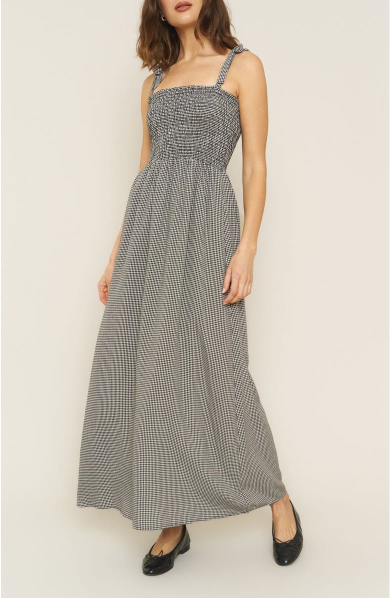 Whimsy + Row Sophie Dress, Alternate, color, Black Gingham