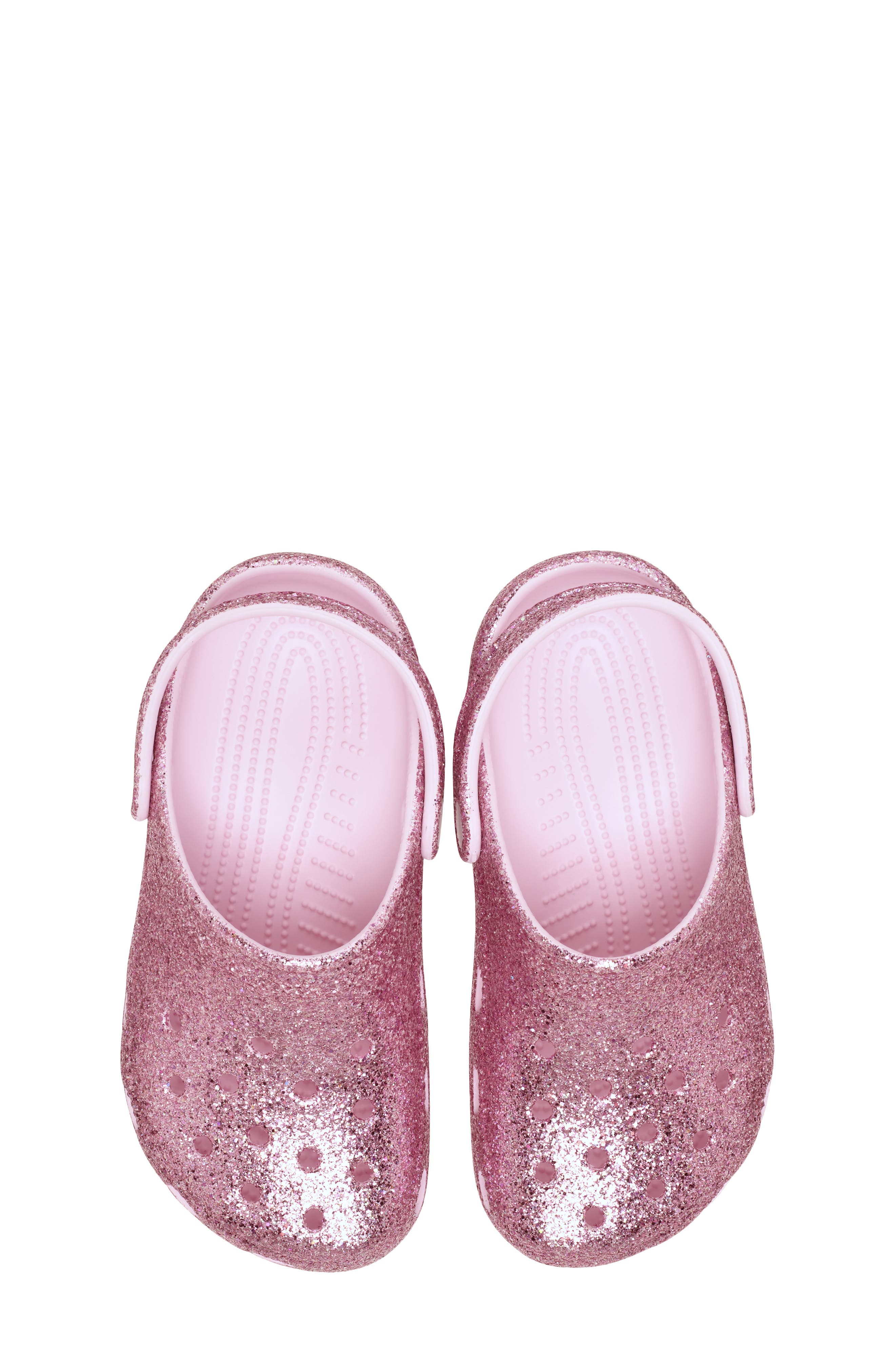 CROCS Kids' Classic Chunky Glitter Clog, Alternate, color, Pink Milk
