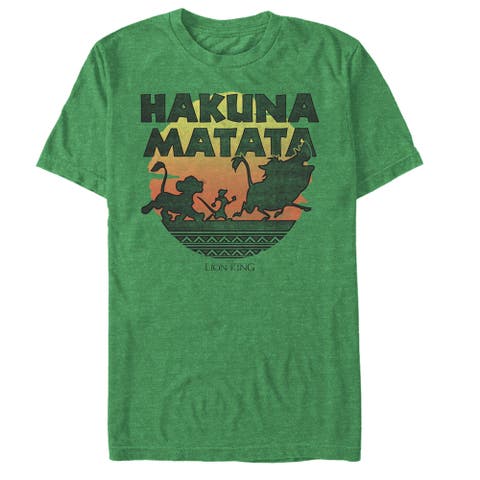 Men's Lion King Hakuna Matata Sunset Circle  Graphic T-Shirt