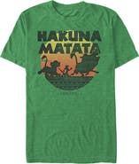 Lion King Men's Lion King Hakuna Matata Sunset Circle  Graphic T-Shirt